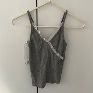 Hollister Gray Tank top with Lace
